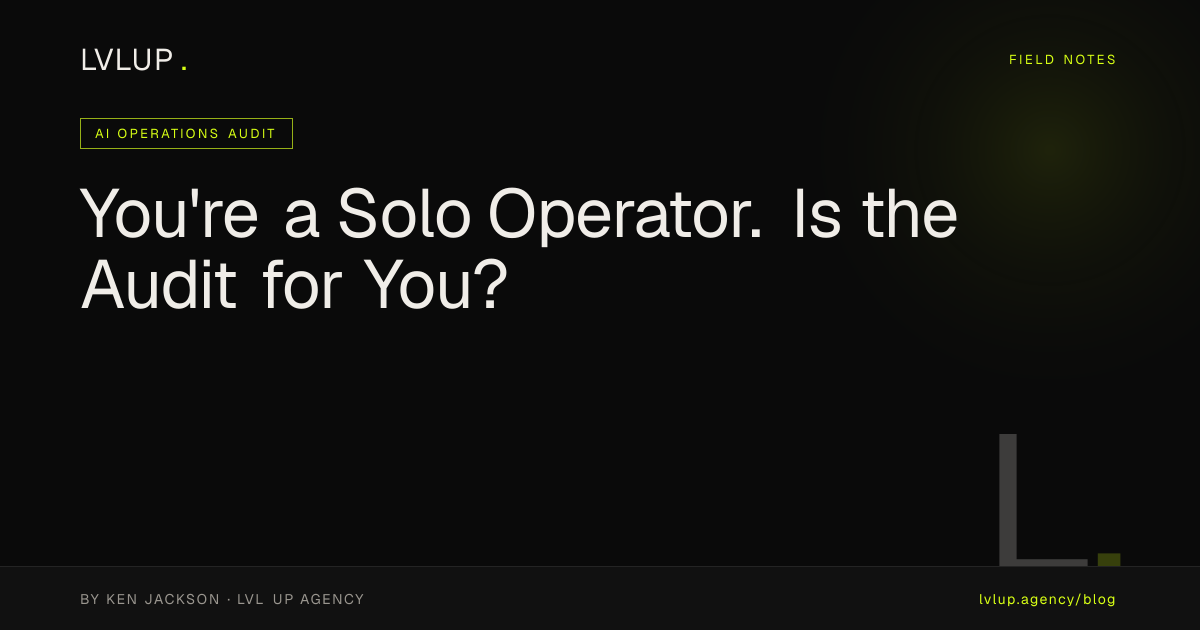 You're a Solo Operator. Is the Audit for You?