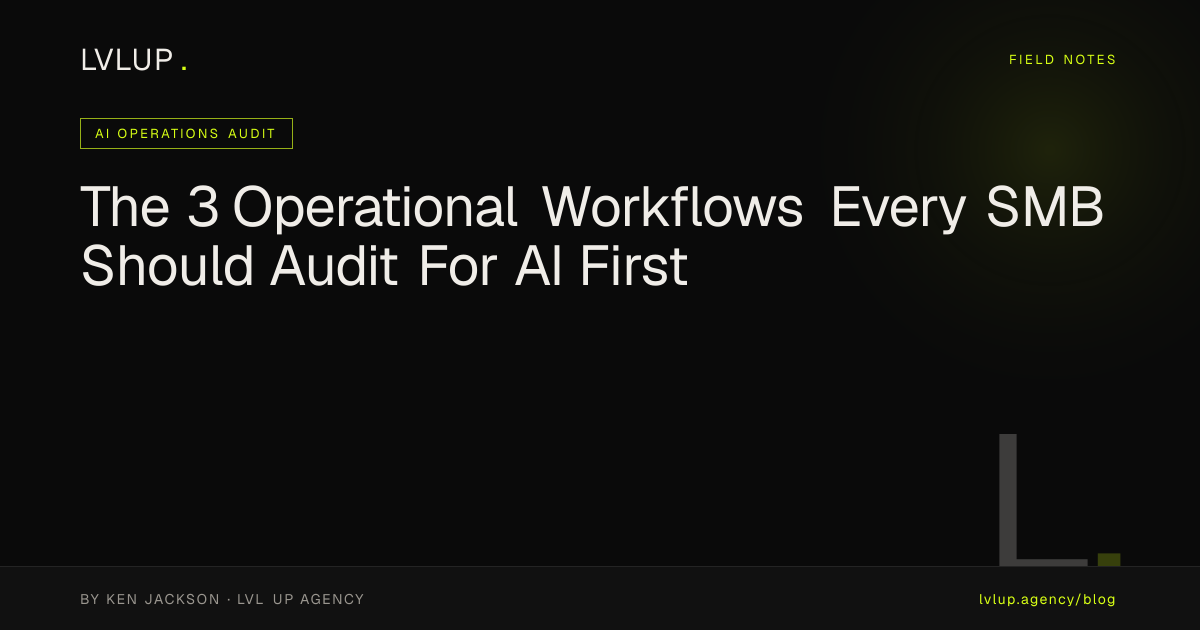 The 3 Operational Workflows Every SMB Should Audit For AI First